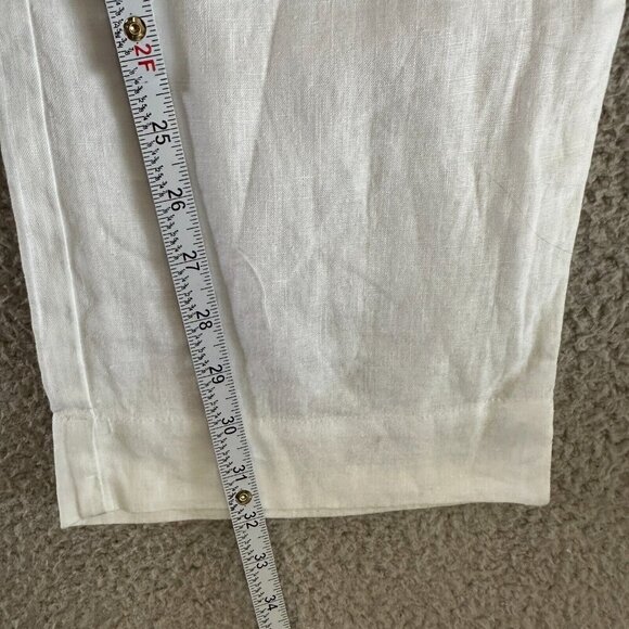 Rhythm Linen Pants White Trousers Lined Tailored Retails $80 - Picture 6 of 16